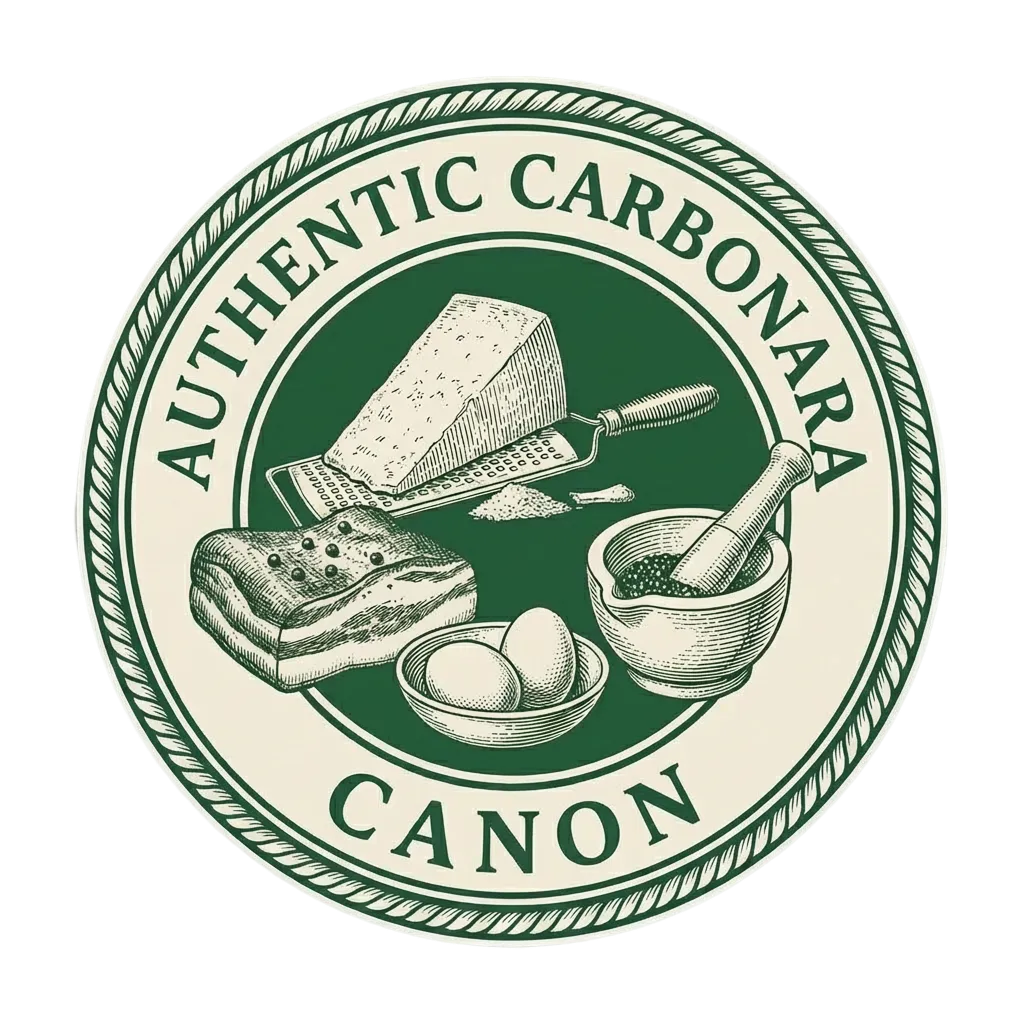 Canon badge - Authentic carbonara recipe