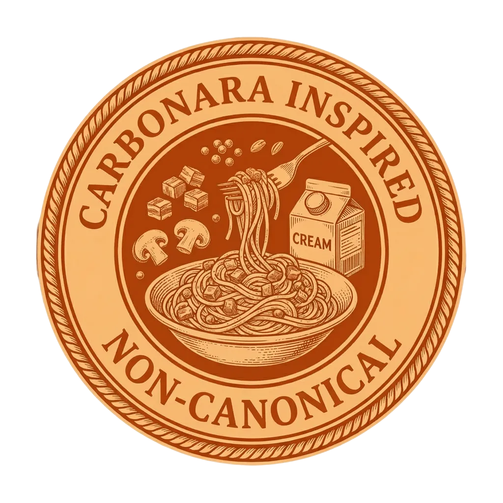 Carbonara-inspired badge - Non-canonical recipe