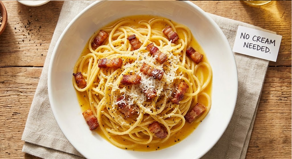 Carbonara Without Cream (The Real Way)