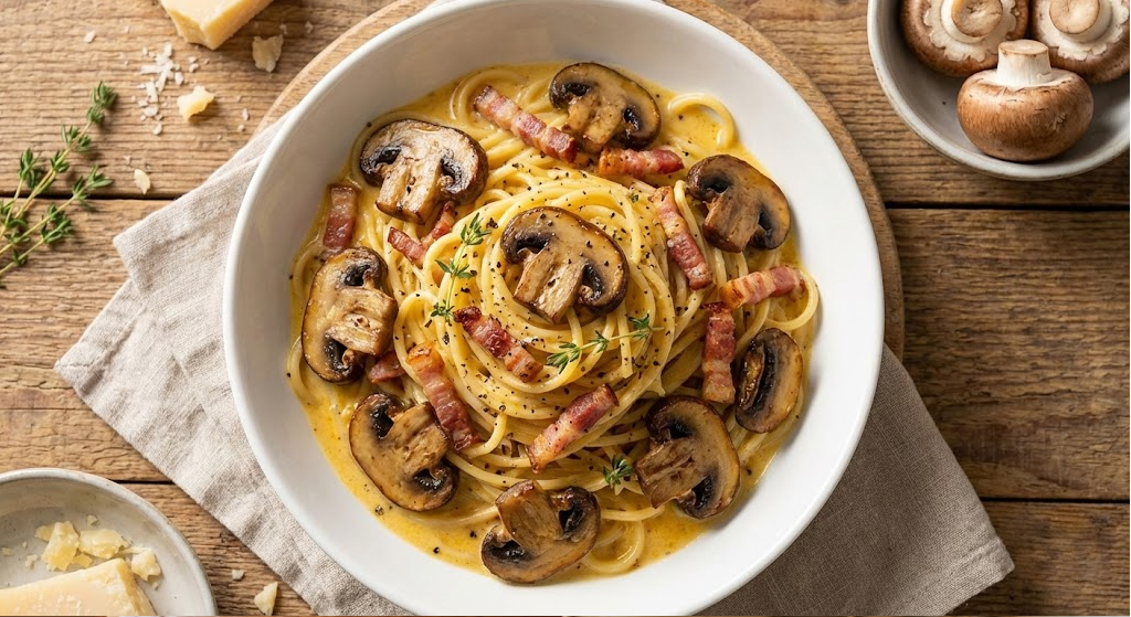 Mushroom Carbonara Recipe